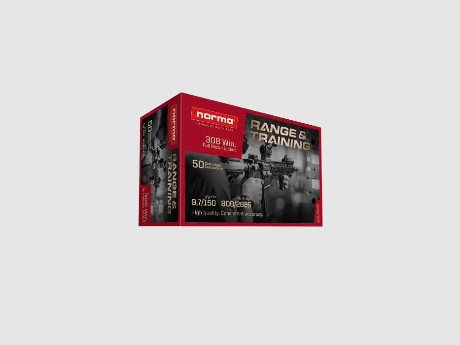 Amunicja Norma 308 Win Range & Training FMJ 9,7g/150gr (50 szt.), zdjęcie 1 z 2