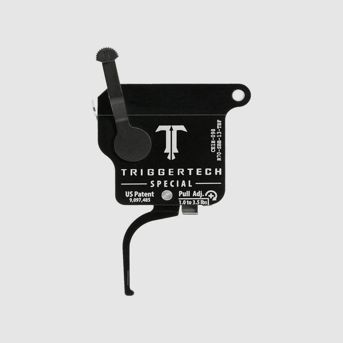 TRIGGERTECH Rem700 Special – Rechts – Kein Verschlussfreigabe – Gerade Flach (PVD Schwarz), Bild 1 von 4