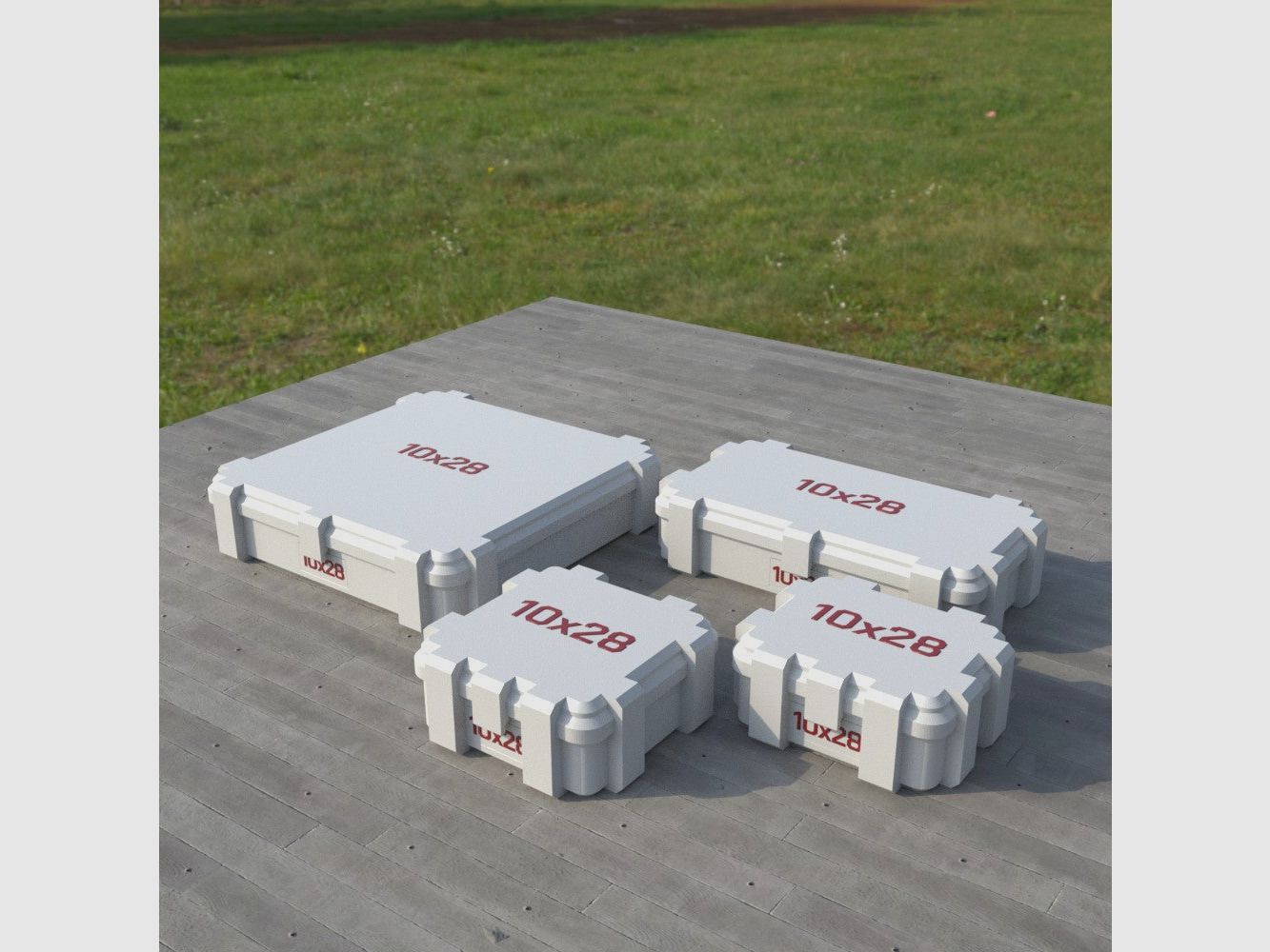 Filamelt ammunition box / Ammo Box 10x28 - cartridge box 'flip lid' - 20 / 25 / 50 / 100 rounds