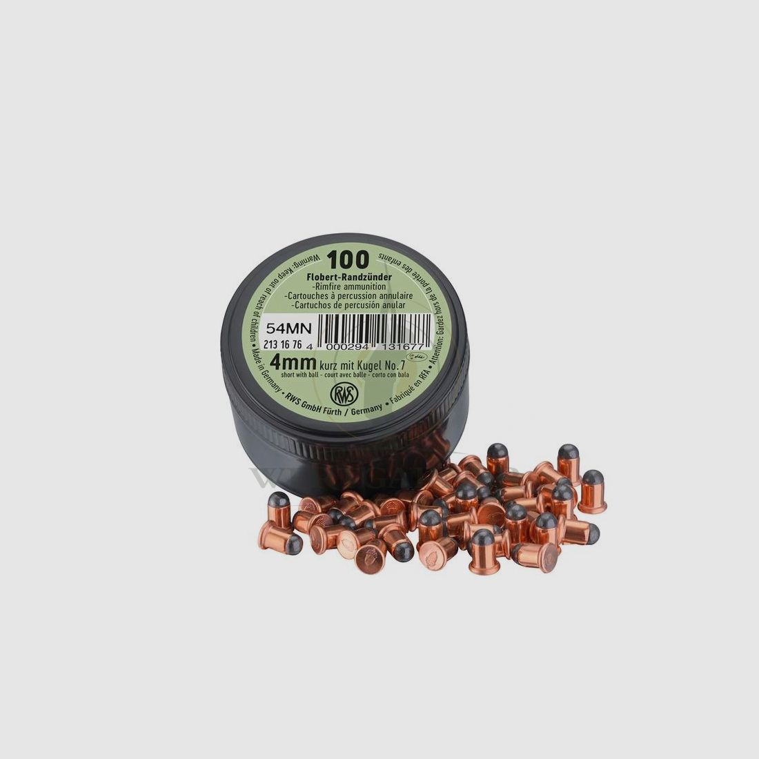 RWS Rimfire 4mm Short with Ball No. 7 100 pcs./Pkg.
