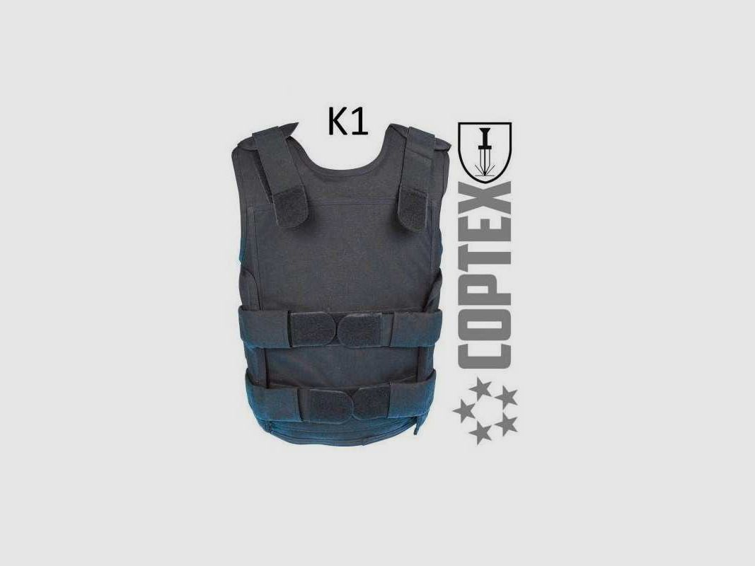 COPTEX II K1 zertifizierte Stichschutzweste mit Kunststoff- und Aluminiumplatten