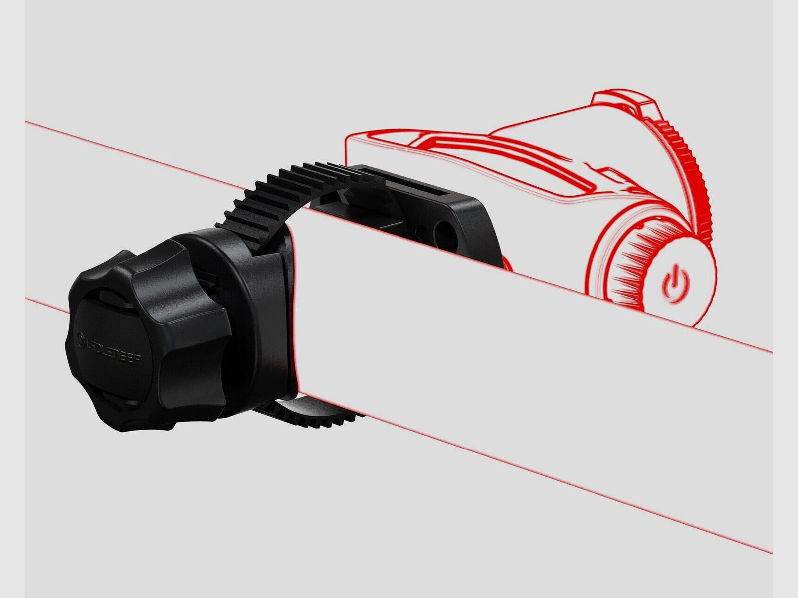 Ledlenser 502256 Universal Mounting Bracket Montage Halterung für Stange Rohr Type E