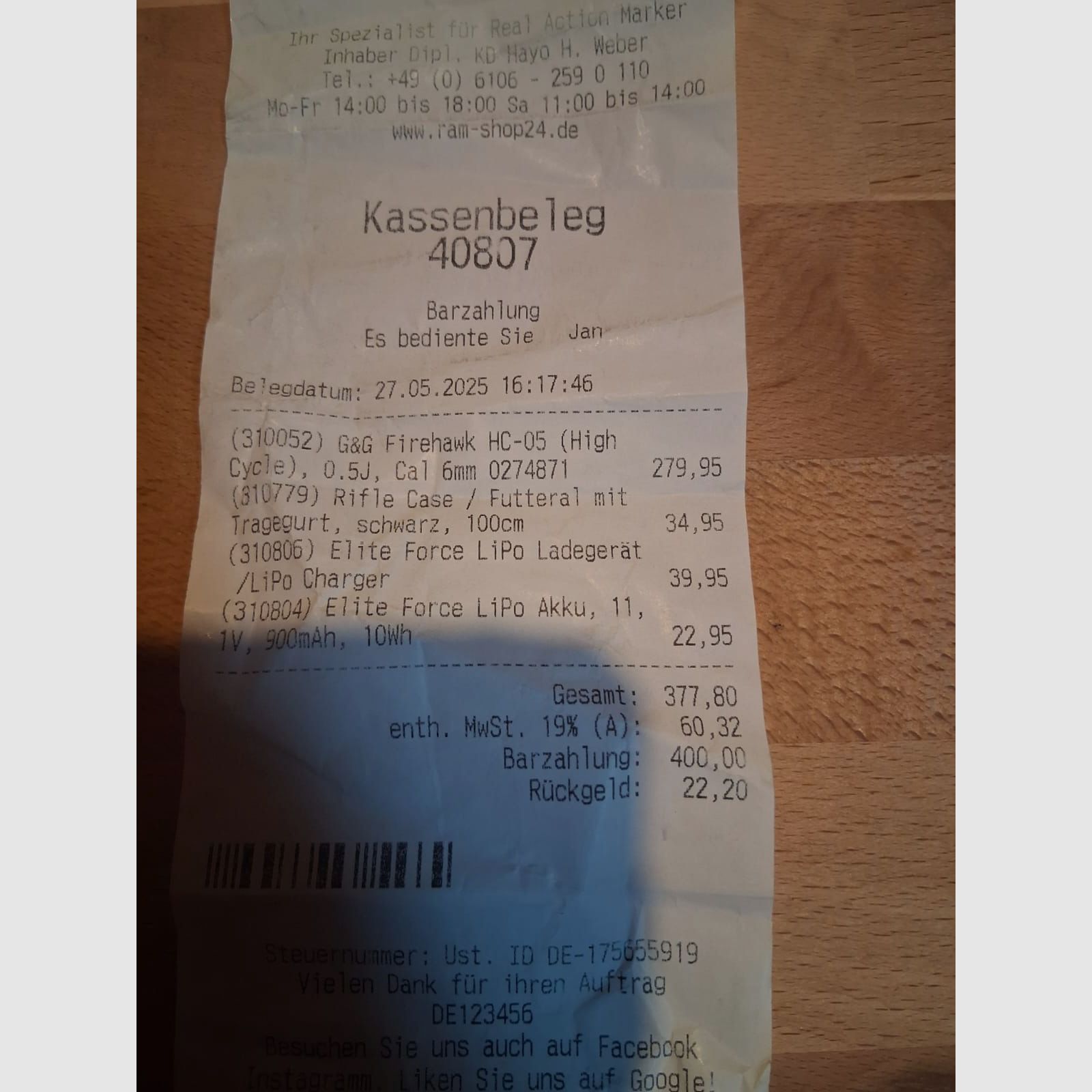 Airsoft-Gewehr. G&G Firehawk HC-05