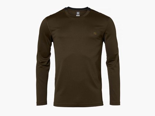 Alaska 1795 CoolDry L/S T-Shirt Hombre Solid Brown M