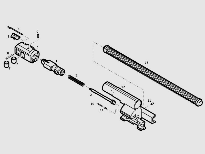 Części zamienne Heckler & Koch SP5 (4) 214883, sprężyna zamykająca, kompletna