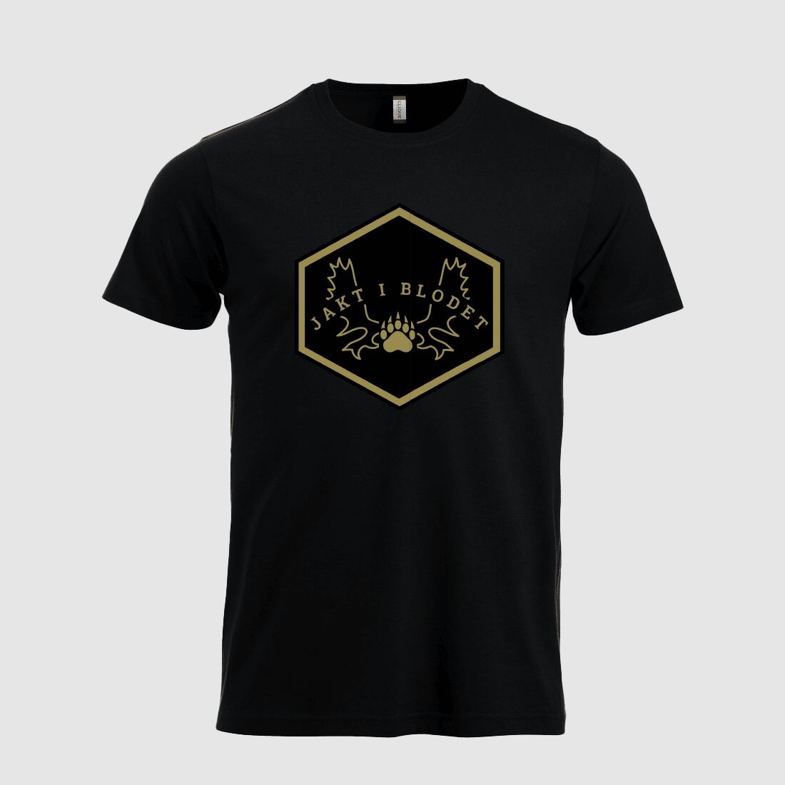 New Classic T-Shirt "Jakt i Blodet" Herren Schwarz - XL