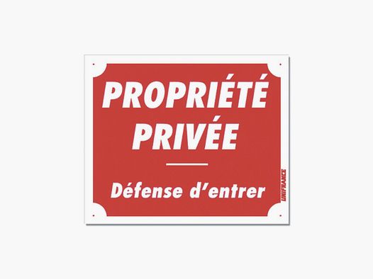 BORD PRIVÉ EIGENDOM - BETREDEN VERBODEN ROOD AKYLUX 30CM X 25CM