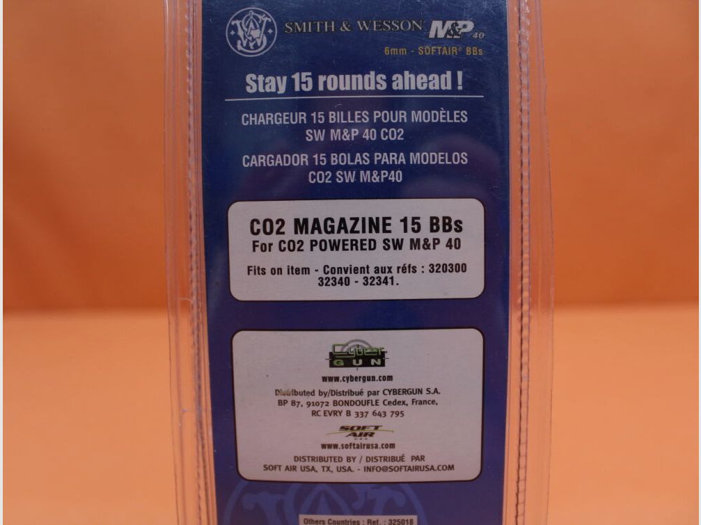 Cybergun Magazin Smith & Wesson ® S&W M&P40 Airsoft CO2, 6mm BB, 15-Schuss
