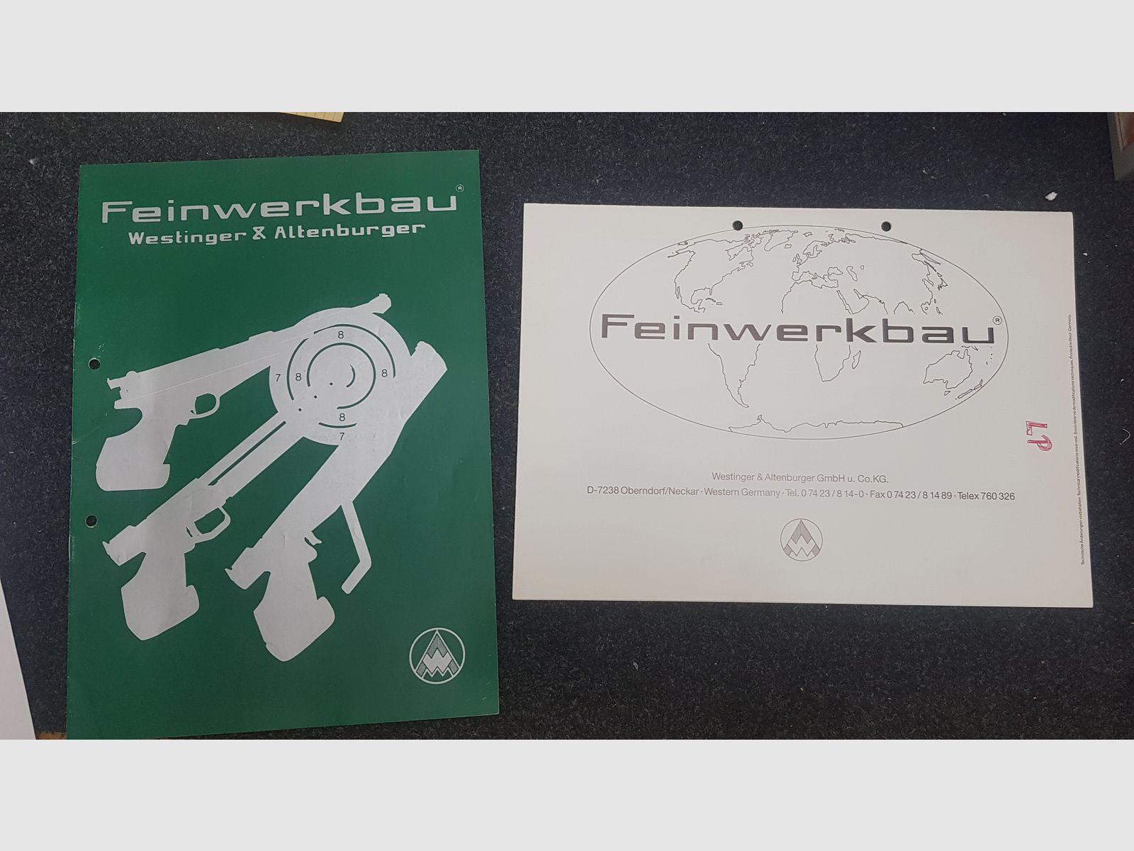 Feinwerkbau FWB Mod. 65 / 80 / 90 / C10 / 100 Poster Plakat  Beschreibung Bedienungsanleitung Luftpistole Luftgewehr KK Gewehr Co2 Pistole siehe Beschreibung. Preis ab