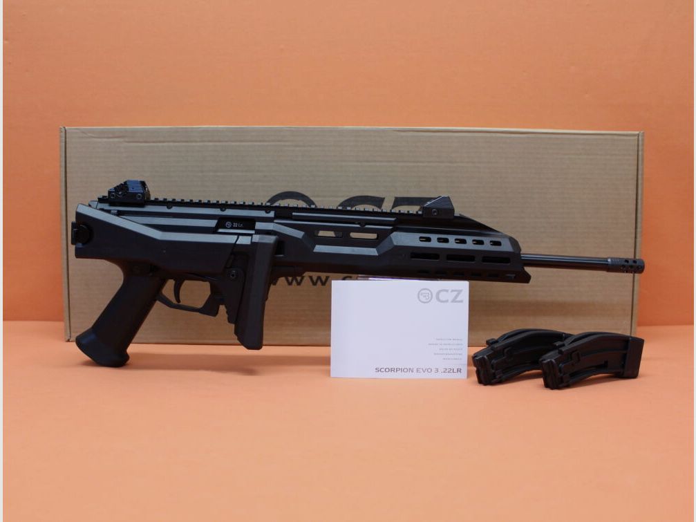 CZUB Ha.Büchse .22lr CZUB CZ SCORPION EVO3 S1 CARBINE COMP 16" Lauf/ M-LOK/ Klappschaft