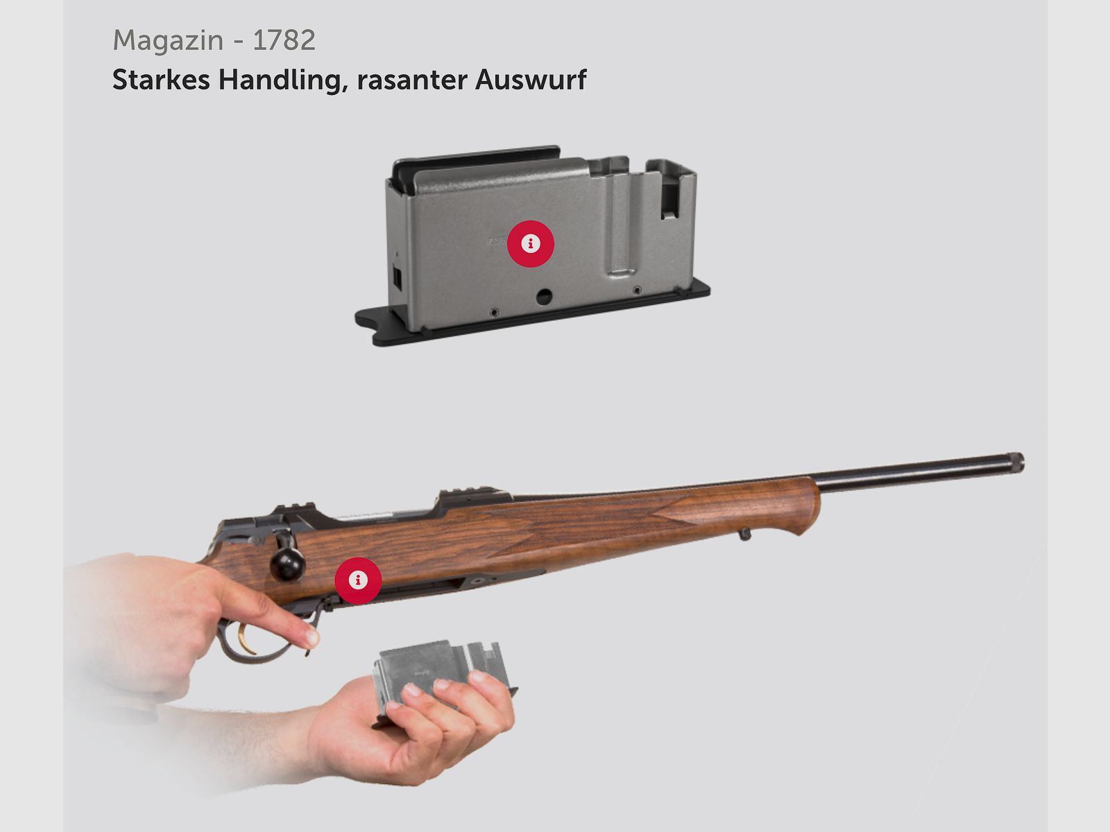 J.G. Anschütz 1782 D G-15x1 Lochschaft Kaliber .243 Win. 580 mm Repetierbüchse