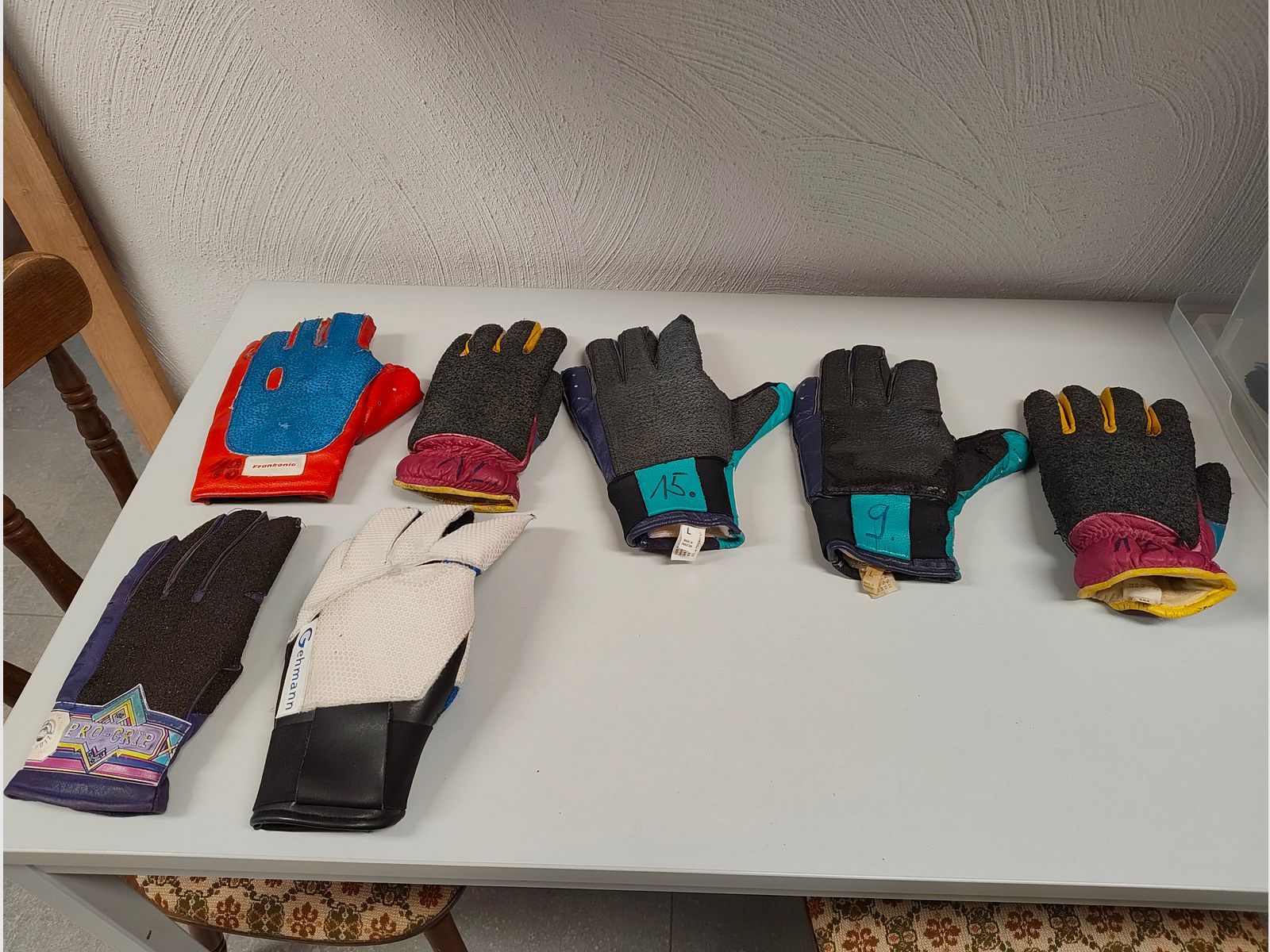 Schießhandschuh Konvolut 7 Stück Gehmann Holme Frankonia Anschütz