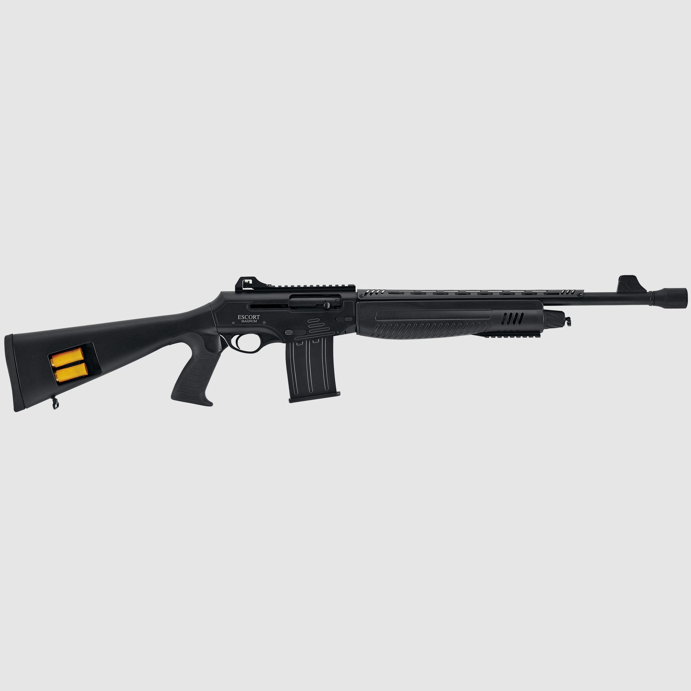 Fusil de chasse semi-automatique Mercury sport Pro Tuning Raider avec crosse noire et magasin de 7 coups, cal. 12/76