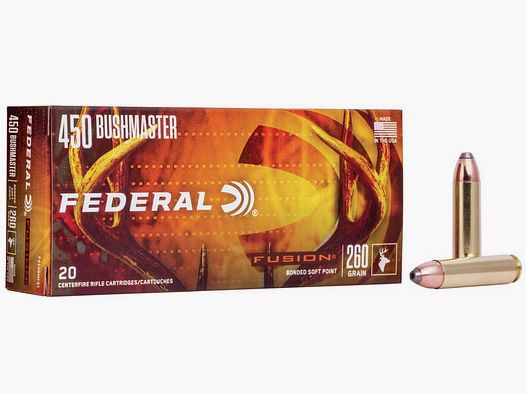 FED F450BMFS1 .450 BUSHMASTER 300GR FUSION 20/200/38000