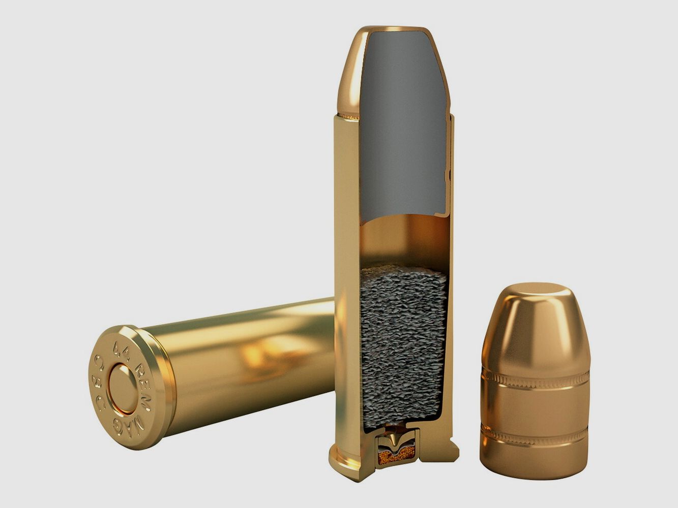 Magtech .44 Remington Magnum Vollmantel Flachkopf 15,6g/240grs., Bild 3 von 3