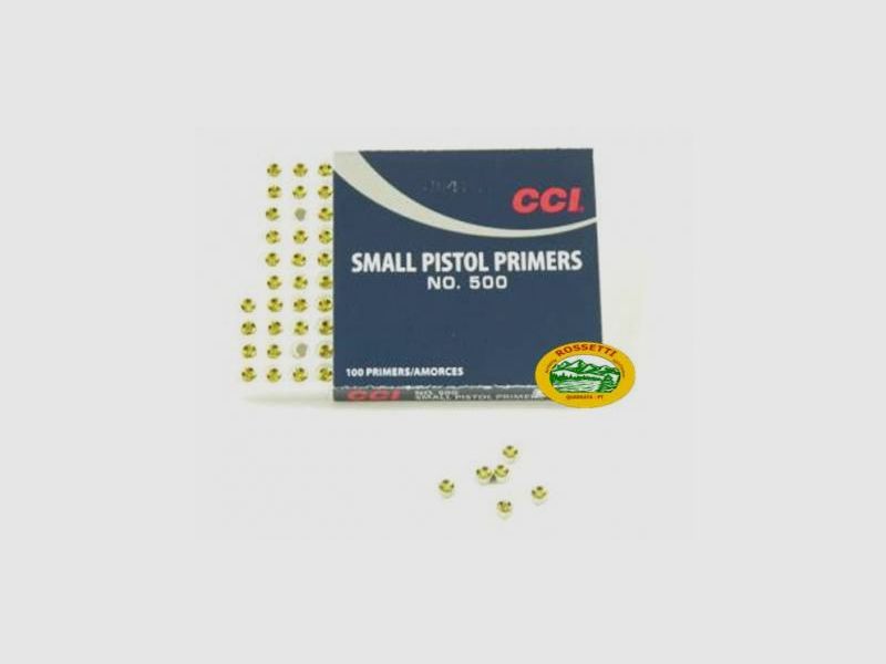 CCI 500 Zündhütchen Small Pistol Packung mit 100 Stück