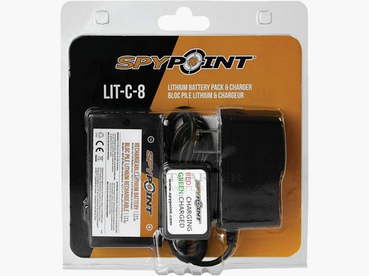 SpyPoint Lithium-Akku mit Ladegerät (LIT-C8)