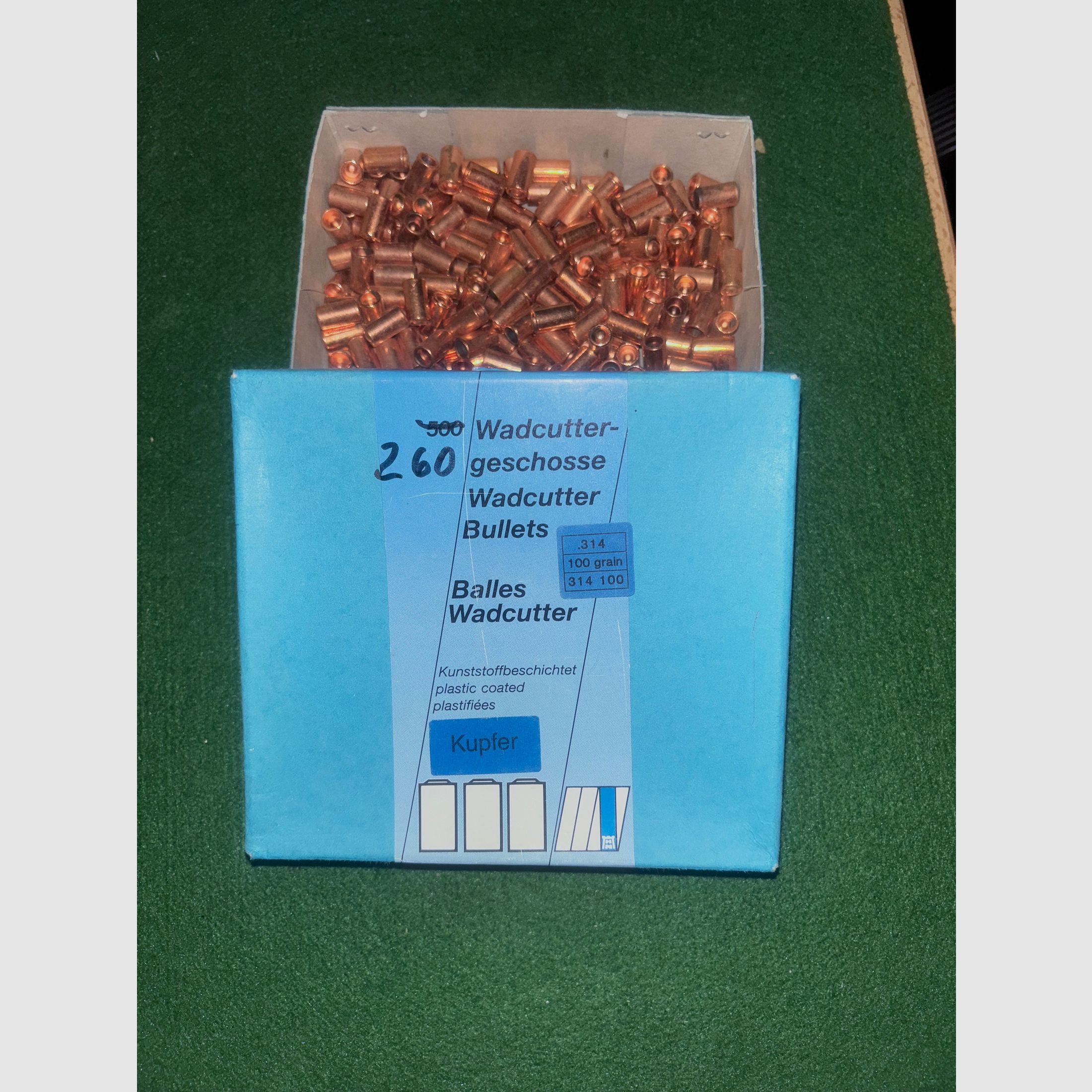 H&N Geschosse cal. 32.-314-100gr Wadcutter, verkupfer 40 €