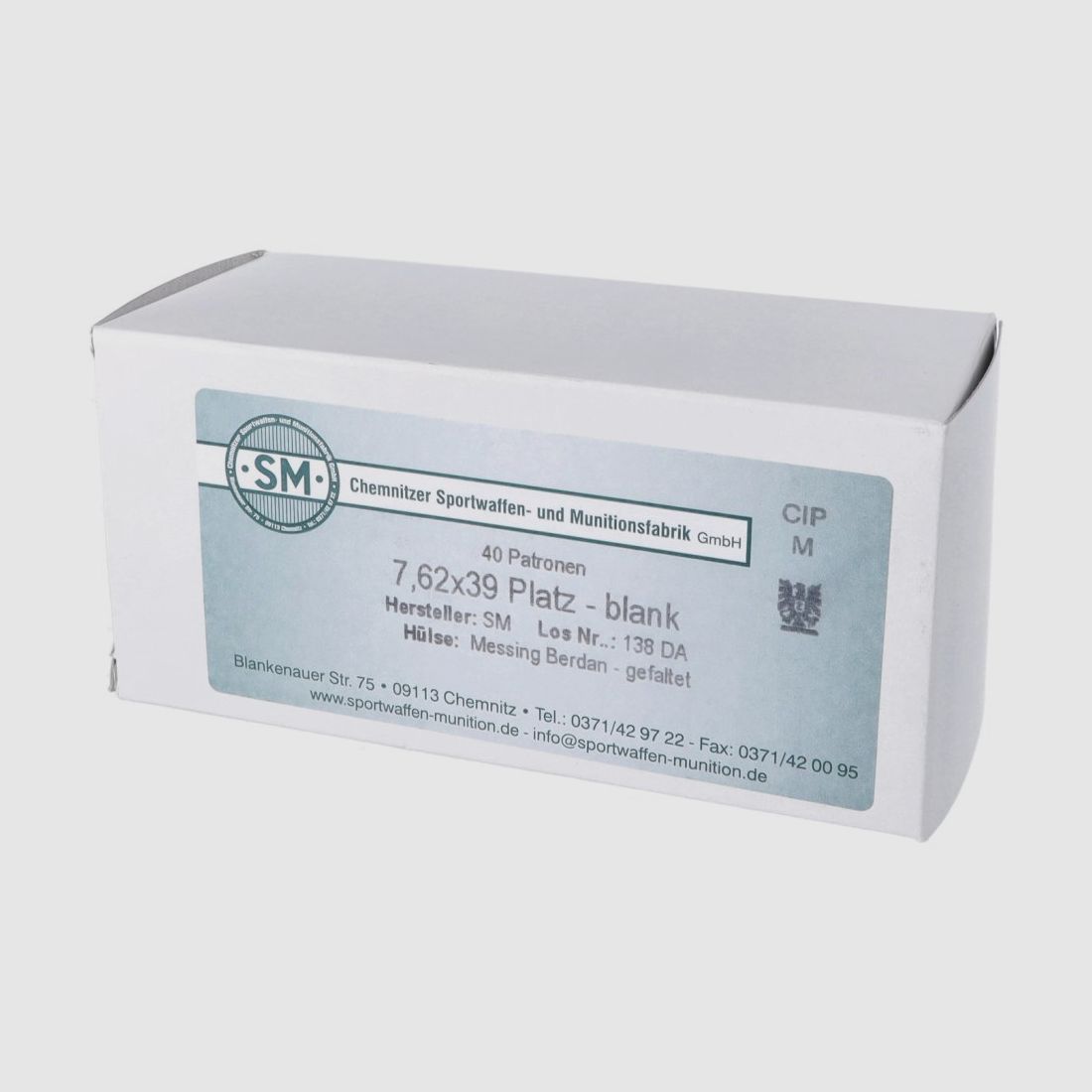 Platzpatronen 7,62 x 39 Messinghülse (40 Patronen)