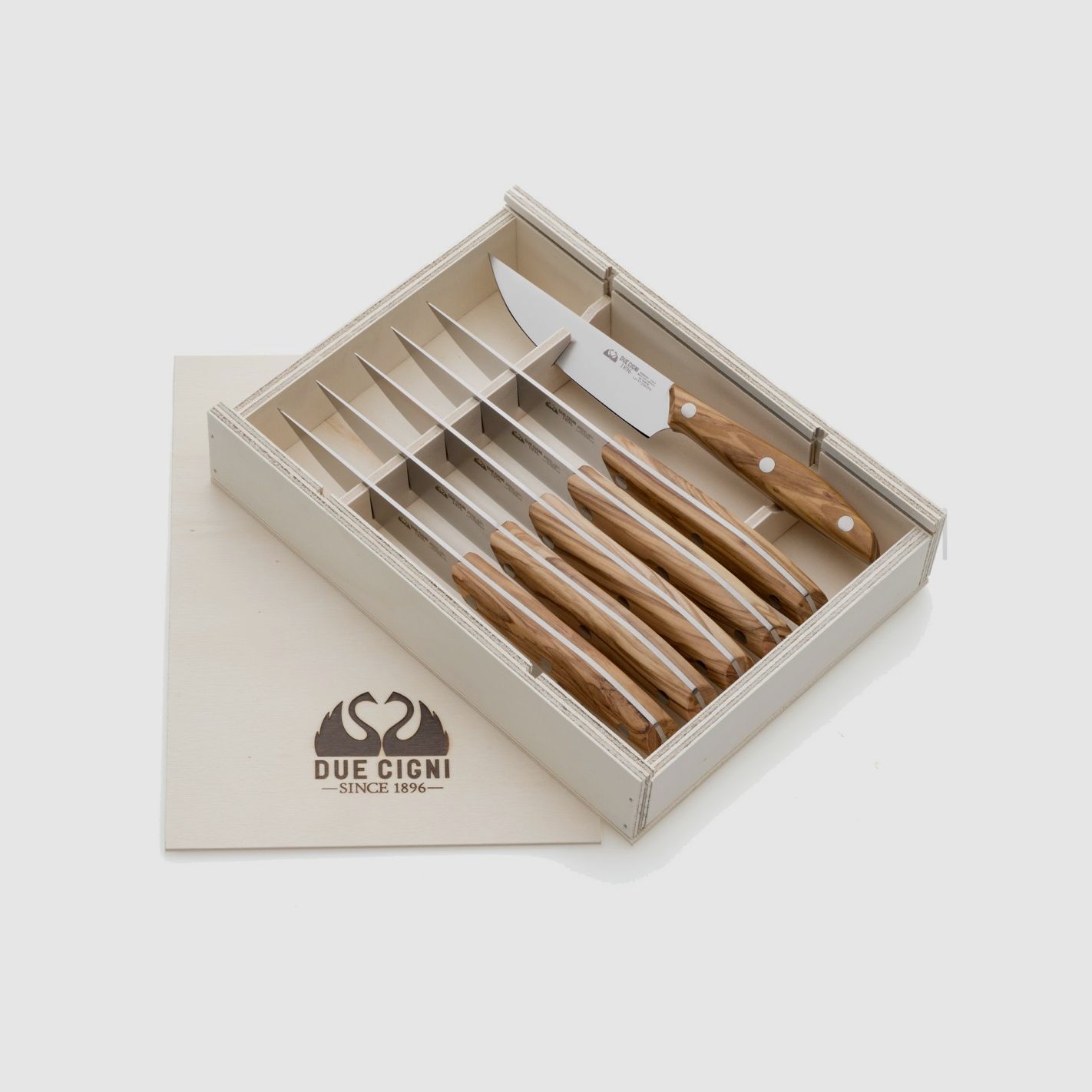 Due Cigni - Set 6 Stk. American Steak "Serie 1896" Olive, Bild 1 von 4