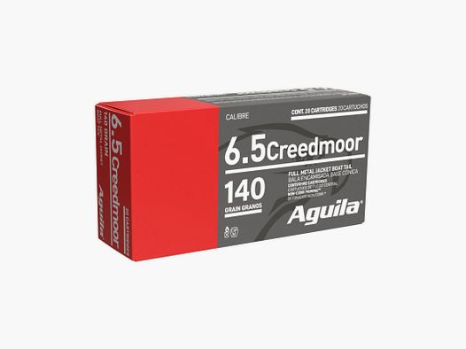 AGUILA 6.5 CREEDMOOR FMJBT 140GR X20