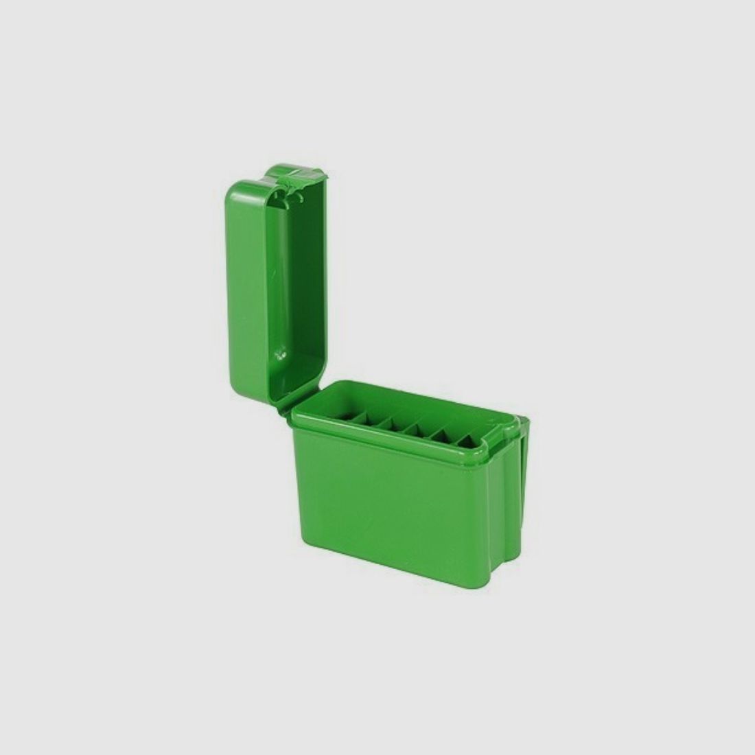 MTM scatola per cartucce RS-20-10 verde con coperchio a ribalta per 20 cartucce .17 e altre.
