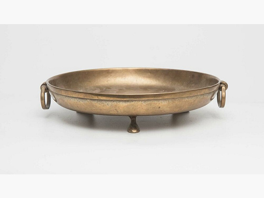 schwere Messingschüssel Antik Jagd Deko