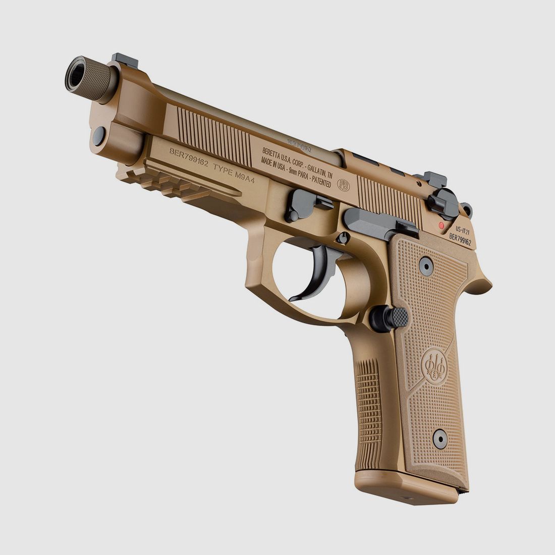 Pistolet Beretta M9A4 9×19 mm Tactical FDE, image 3 sur 4