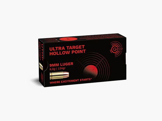 Geco 9 mm Luger UTHP 8,0g / 124grs.