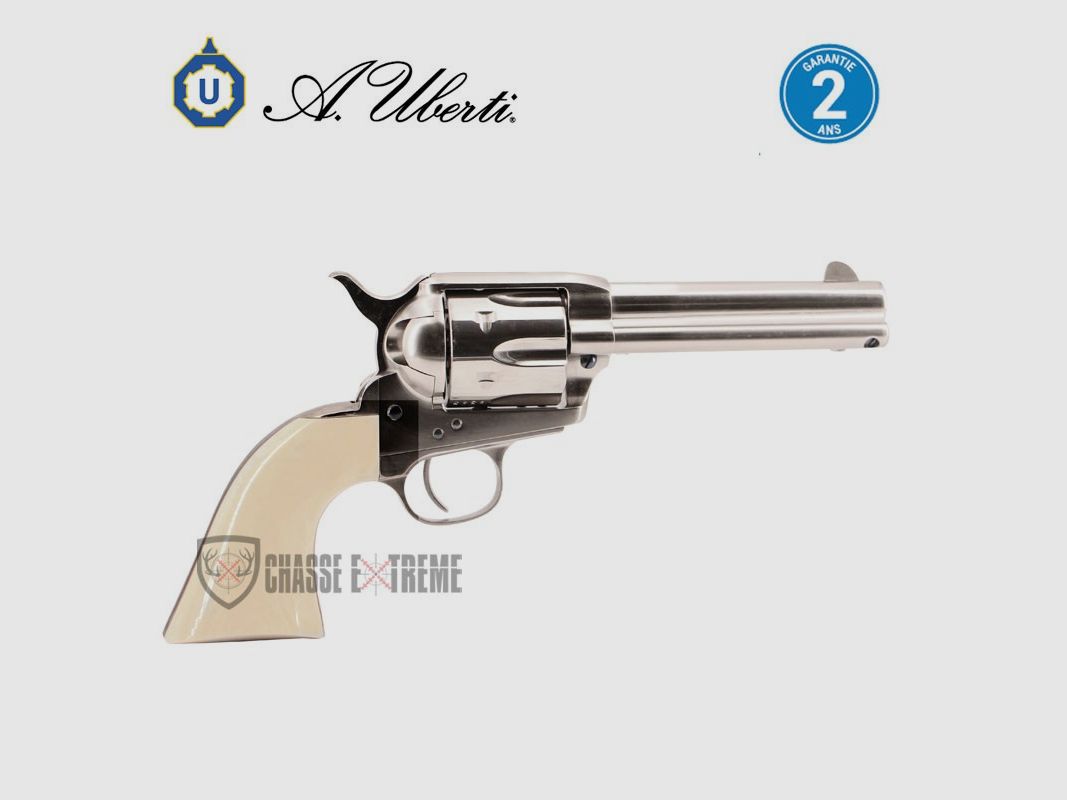 Revolver UBERTI 1873 Cattleman Nuovo Modello Acciaio Cal. 45 Colt 5.1/2" Manico Avorio, immagine 2 di 2