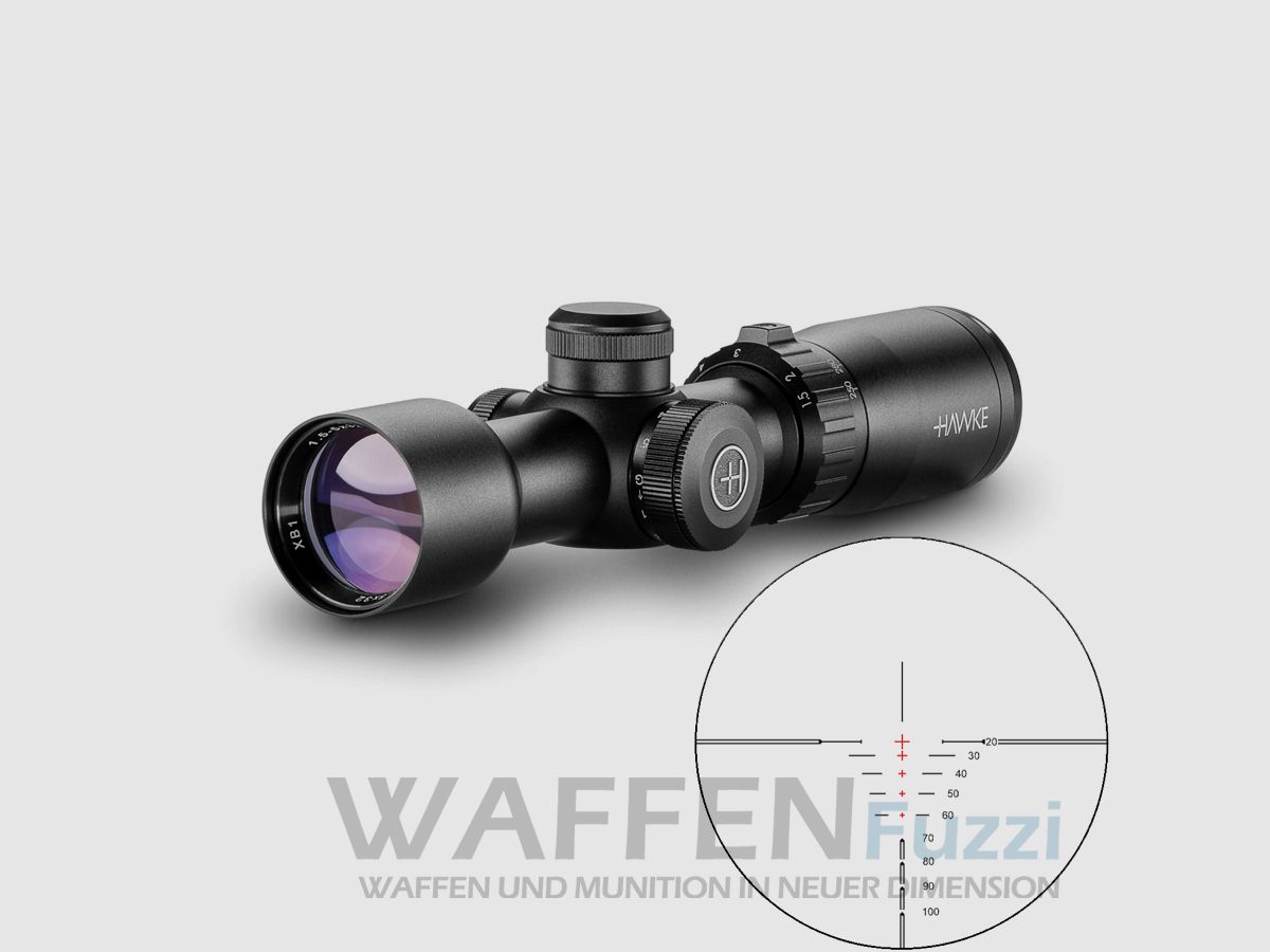 Mira para ballesta Hawke 1,5-5x32 SR IR con retícula iluminada