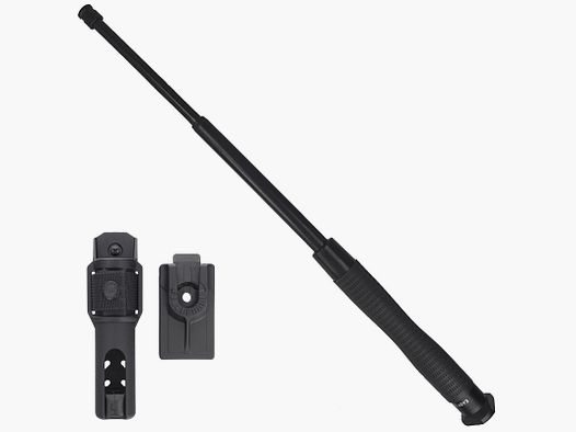 ESP Teleskopschlagstock 20" Easy Lock Schwarz Knopfentriegelung + Holster