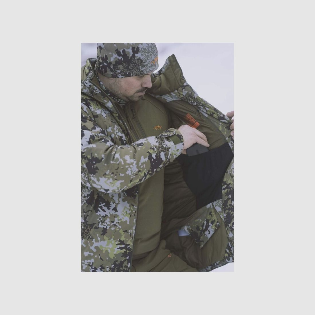 Blaser Shield Down Jacket Huntec Camo L