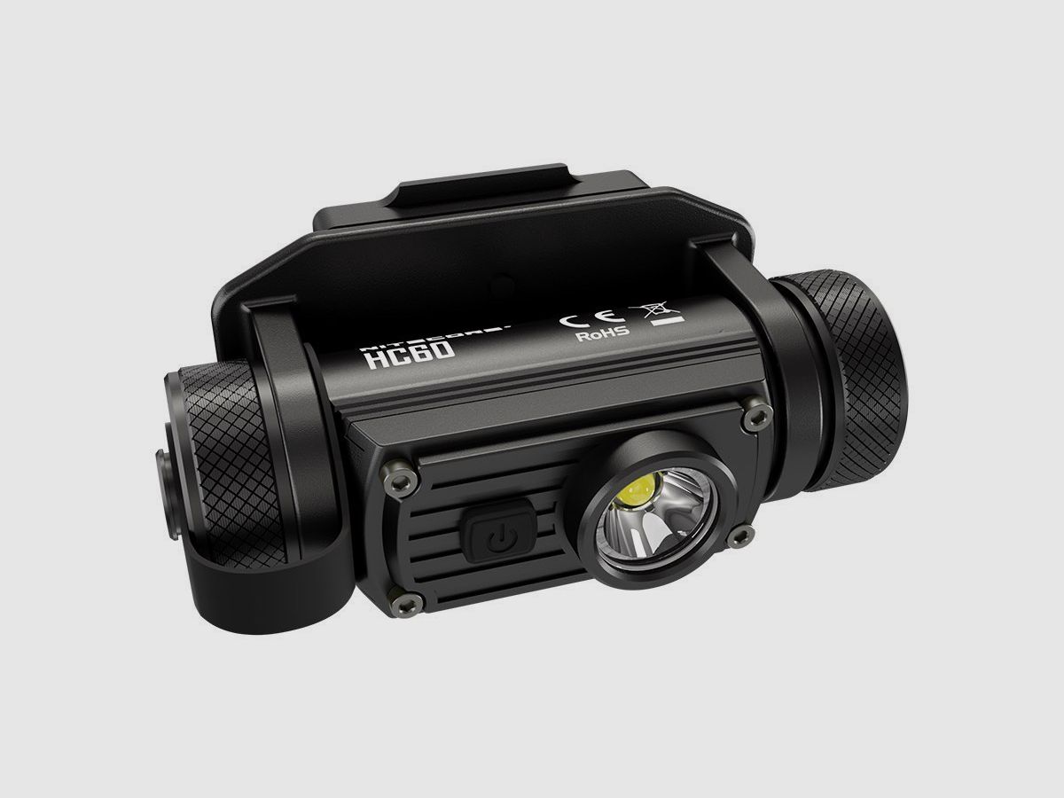 Nitecore HC60M headlamp HC60M 1000 lumens including battery and NVG mount