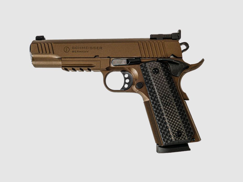 Schmeisser 1911 Hugo 5" brons .45 ACP micrometervizier