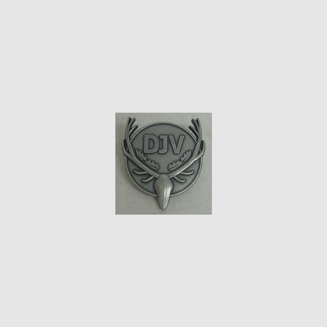 DJV hoed badge - oud zilver, 35x39mm