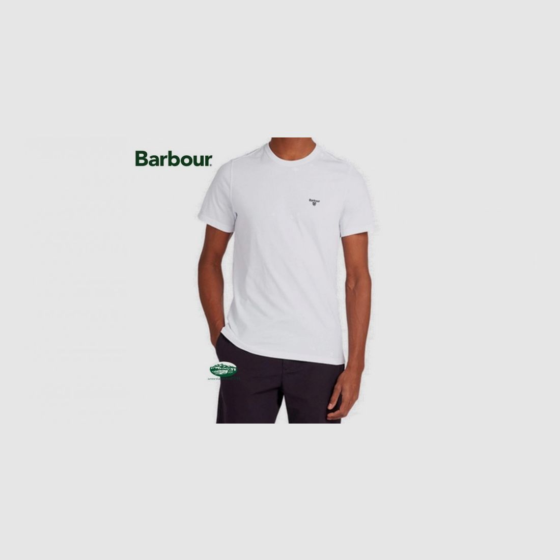 BARBOUR T-Shirt Rundhals Farbe Weiß