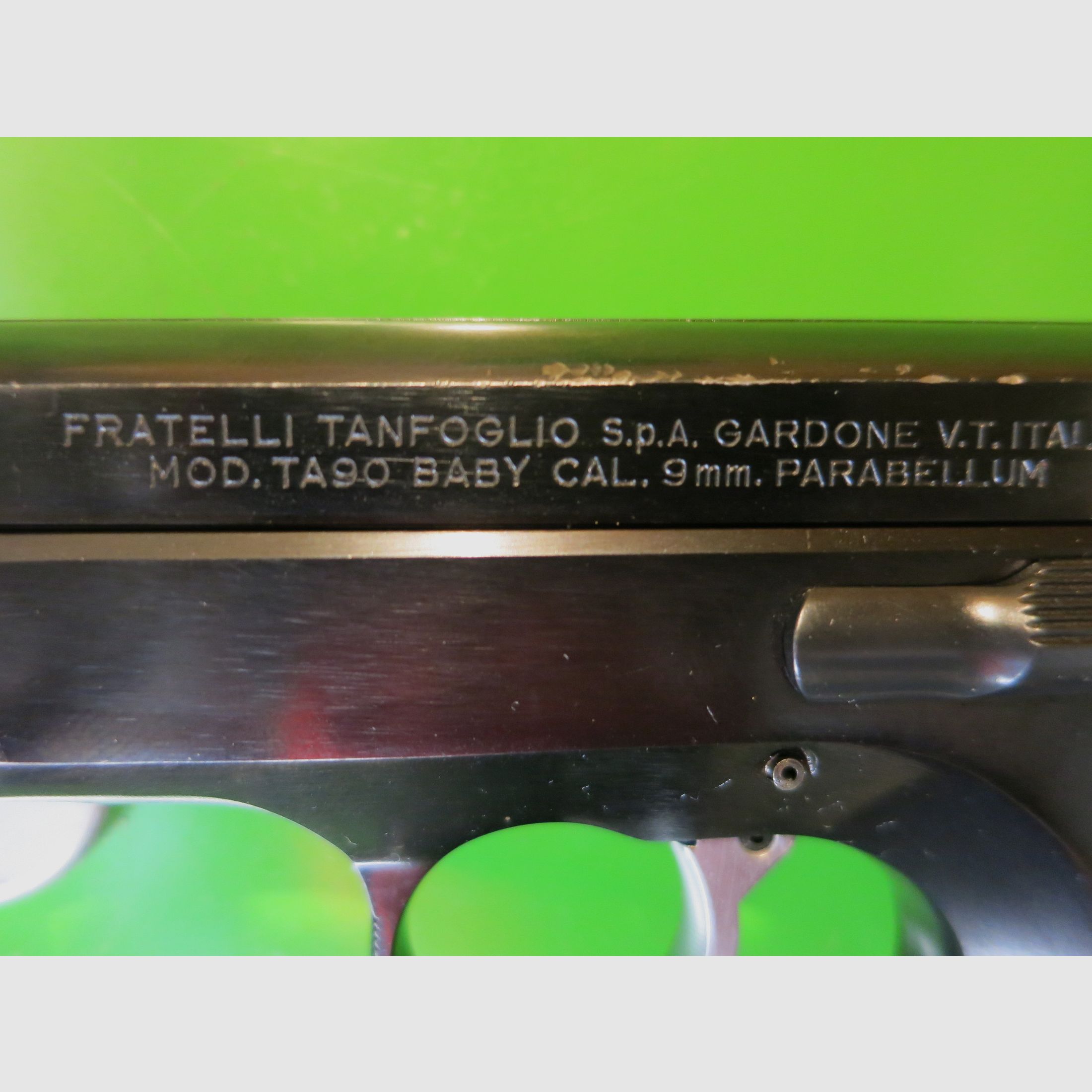 Tanfoglio TA90 Baby, semi-automatic. Self-loading sports pistol, small and handy self-defense classic, caliber 9 × 19 mm, without barrel #30