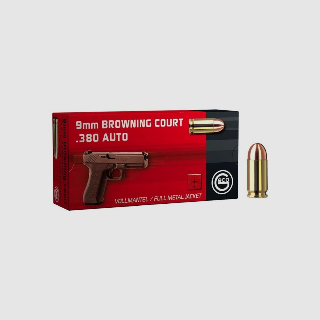 Geco 380 ACP / 9mm Browning Short FMJ 6,2g / 95 grs - Box mit 50 Stk
