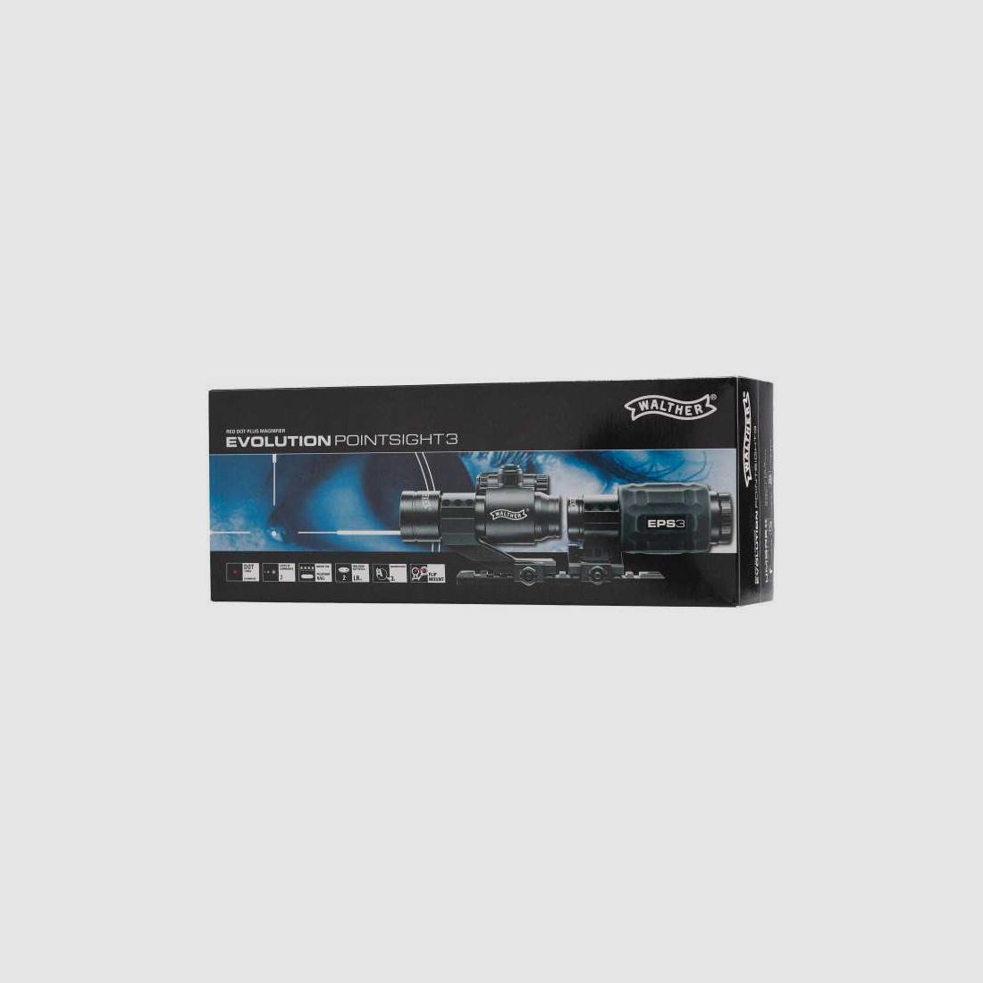 Umarex MPS 3 Magnifying Point Sight Magnifier-Leuchtpunkt-Kombi mit Montage Picatinny-Schiene