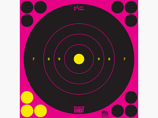 6 Bersagli Bullseye Rosa 20cm