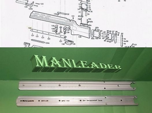 Rarität UIT-Schiene für Anschütz Wechselschaft / Match Holzschaft Modell 2007-2013 **gerade**