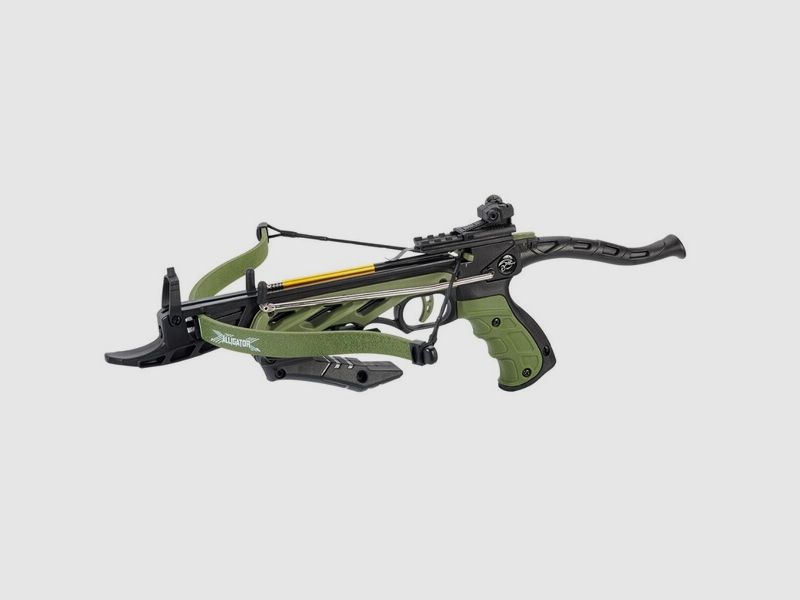Man Kung Alligator Recurve Pistolenarmbrust in schwarz-grün