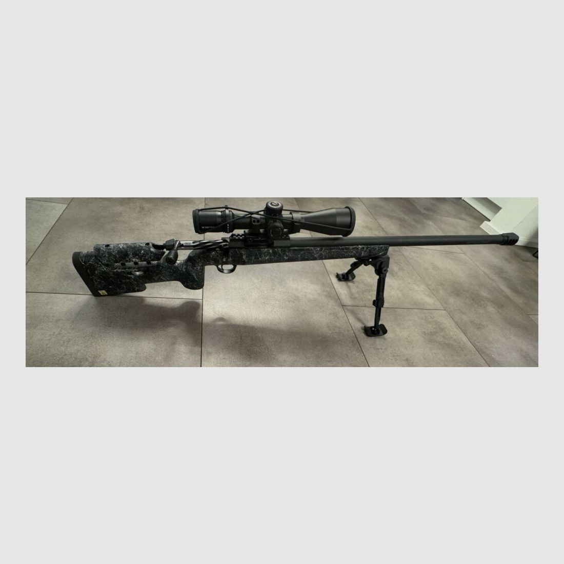 Mercury Sabatto Evo 71cm black Repetierbüchse 308Win inkl. Strike Eagle 5-25x56, Fortmeier Zweibein und Mündungsbremse