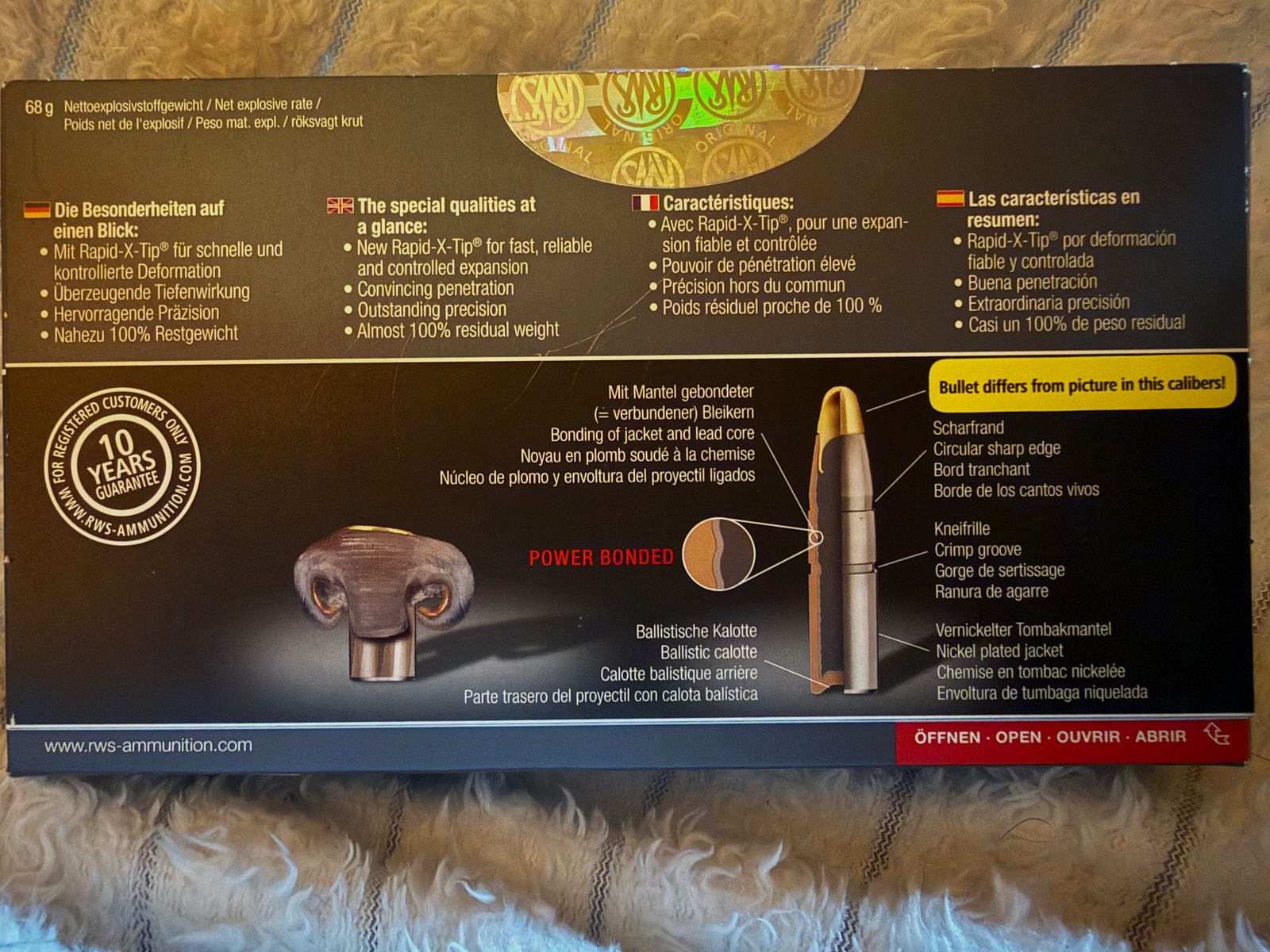 Ammunition from RWS EVO 6.5 x 55