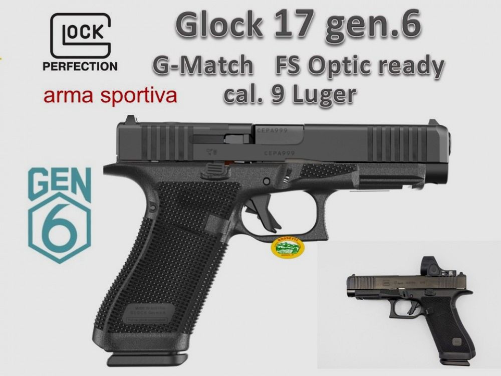 GLOCK 17 gen6 G.Match cal.9x19 FS OR, imagen 2 de 2