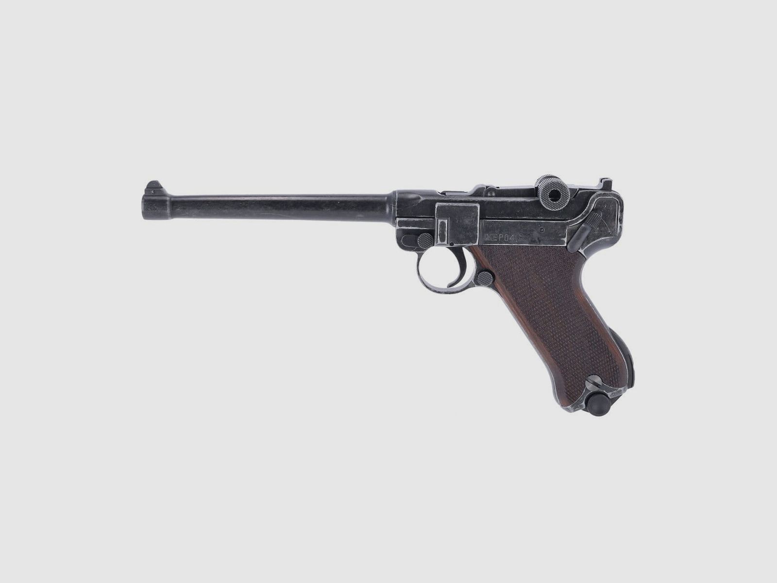 ME-Sportwaffen ME Mod. P 04 Cal. 9 mm P.A.K aspetto antico impugnatura in legno pistola a...