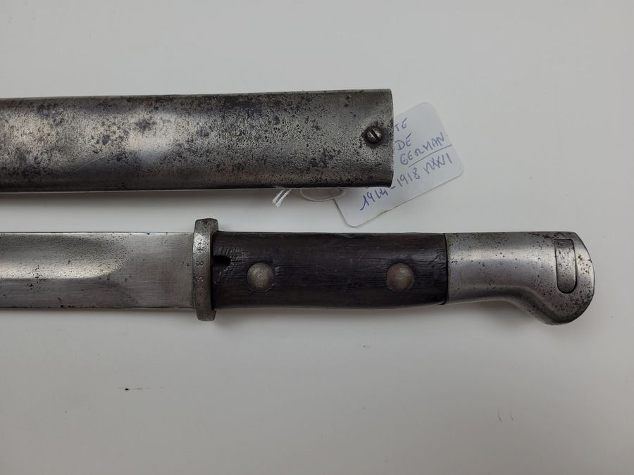 Rare baïonnette allemande S14 – fourreau ersatz – Totalement « muette » – vers 1915 – BE+, image 3 sur 7