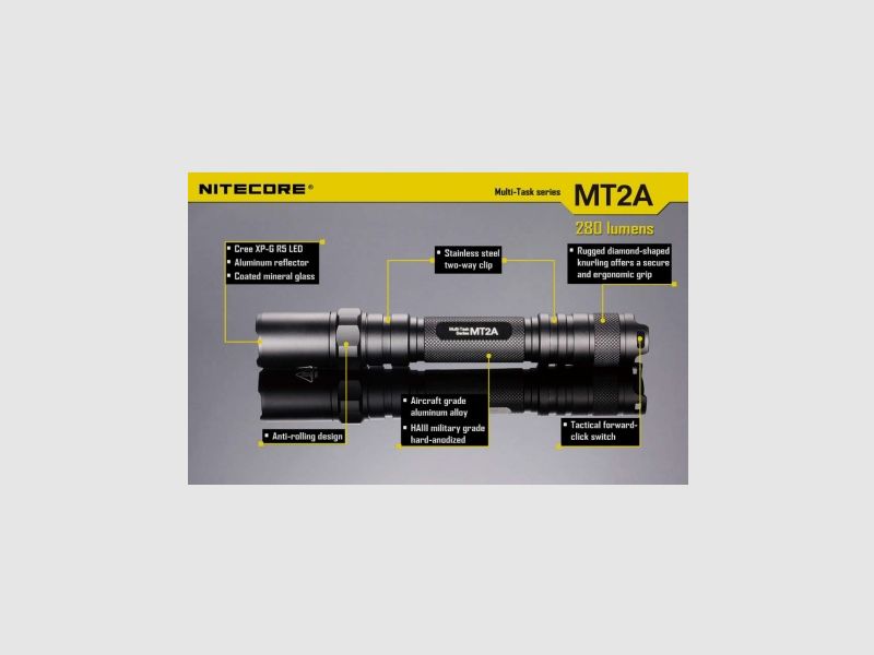 Nitecore MT2A Multi-Task Zaklamp 345 lumen, afbeelding 3 van 5