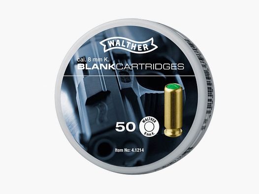 Walther cartouches à blanc 8 mm K. - 50 coups
